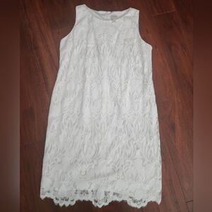 Chico's White Lace Midi Dress